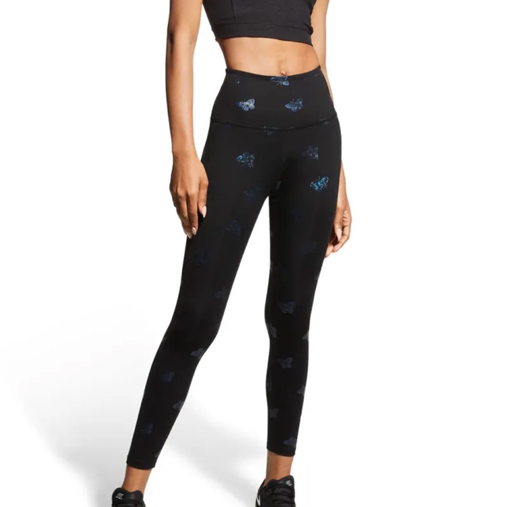 Beyond Yoga Black Butterfly Leggings